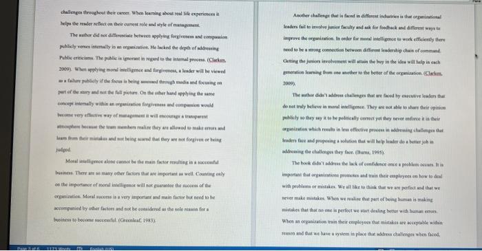 1. Does this Writing Sample demonstrate