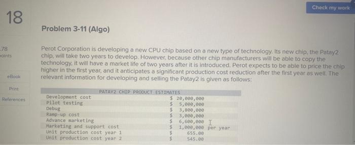 Check my work 18 Problem 3-11 (Algo) 78 points
