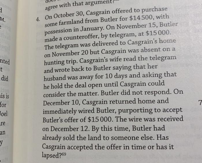 lets discuss agree M. e nted t did with that