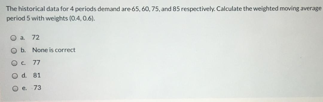 The sales of XYZ company for the previous three