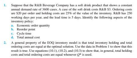 Please do number 2. Question 1 is included for