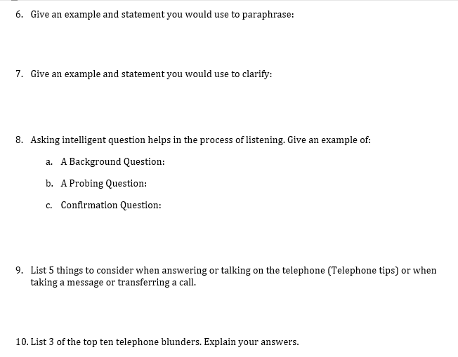 Please answer question from 5-10 but I posted 1-4