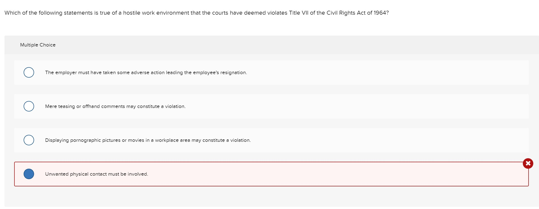 Which of the following statements is true of a