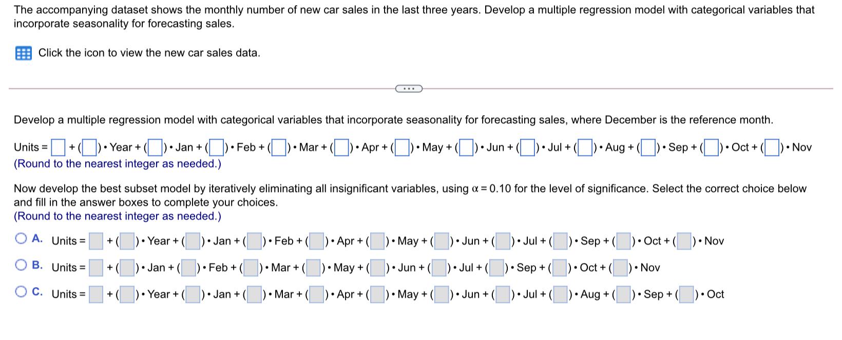 Month Year Units Jan 1 39,830 Feb 1 40,101 Mar 1