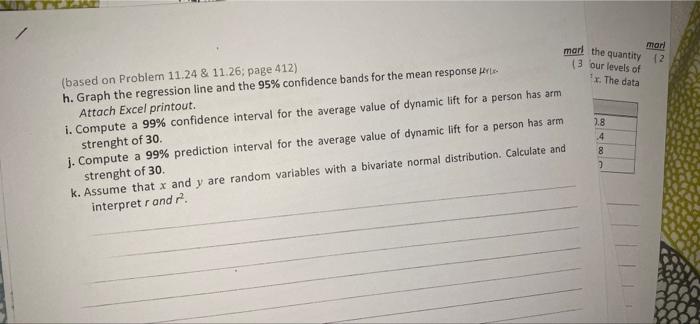 Q6.1. (based on Problem 11.1: page 398) A study