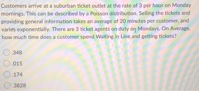 Customers arrive at a suburban ticket outlet at