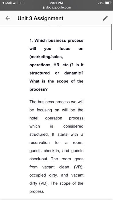 Marriot Hotel Mail ... LTE 71% 2:01 PM