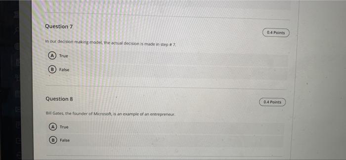Question 5 0.4 Points In organizations,