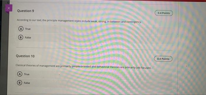 Question 5 0.4 Points In organizations,