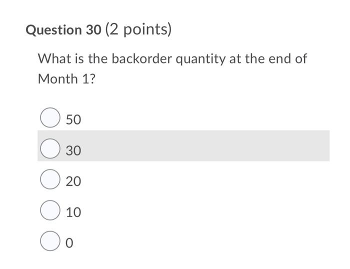 Question 26 (2 points) What is the optimal order