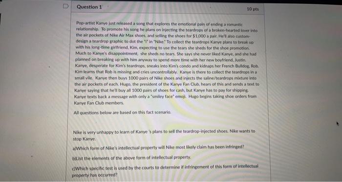 can you please answer number 8 and 9 D Question 1