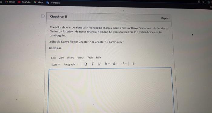 can you please answer number 8 and 9 D Question 1