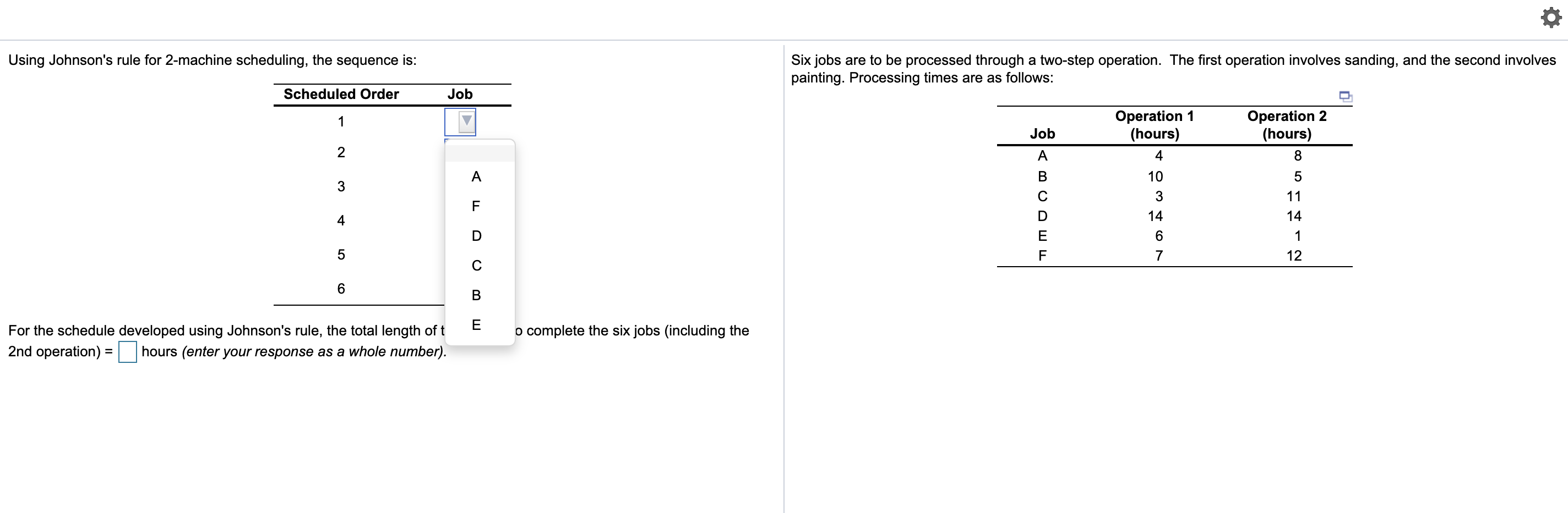 Using Johnson's rule for 2-machine scheduling,