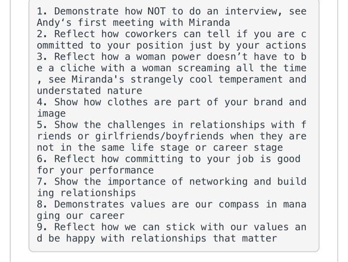 *In reference to The Devil Wears Prada movie*