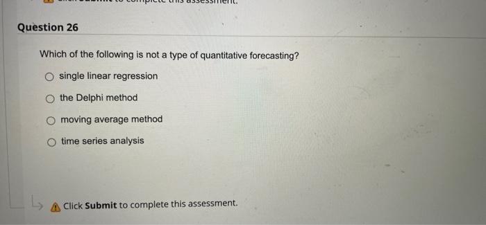 ans is not moving avarage method. what would be