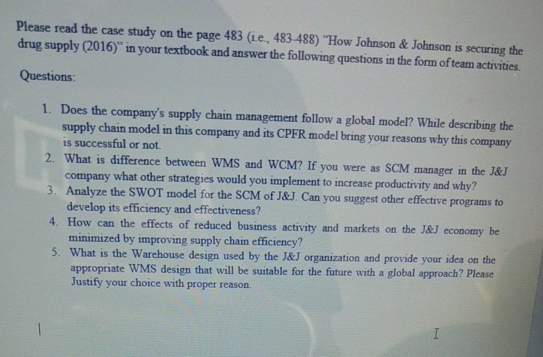 Please read the case study on the page 483 (i.e.,