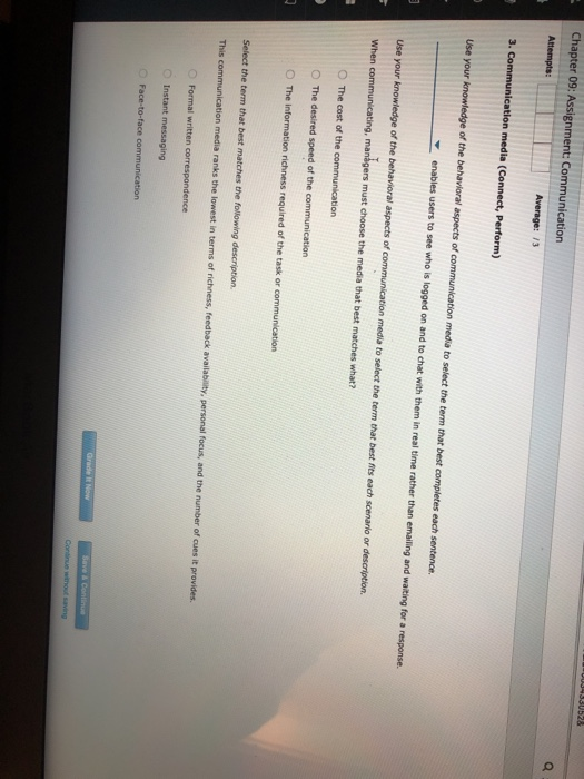 Chapter 09: Assignment: Communication Attempts: a