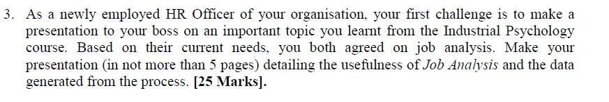 Note: Do not write more than 5 pages (excluding