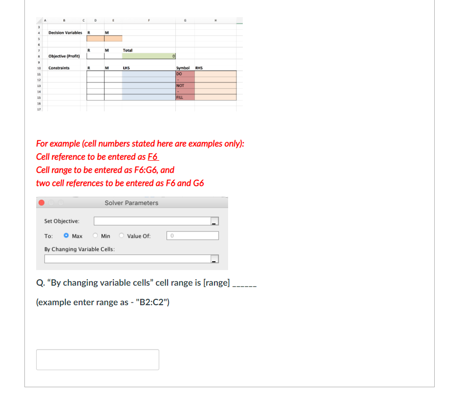 Using the information from the spreadsheet