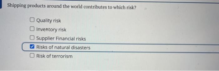 Which of the following could be sources of supply