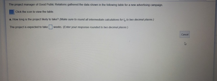 The project manager of Good Public Relations