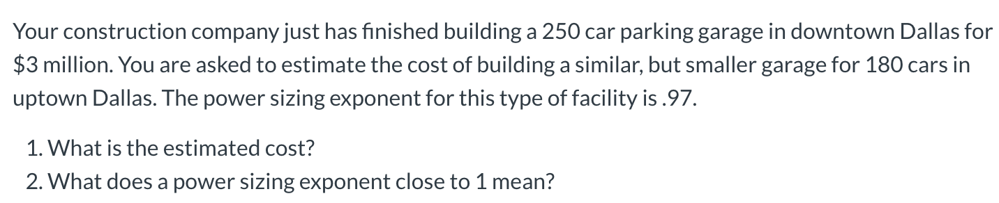 Your construction company just has finished