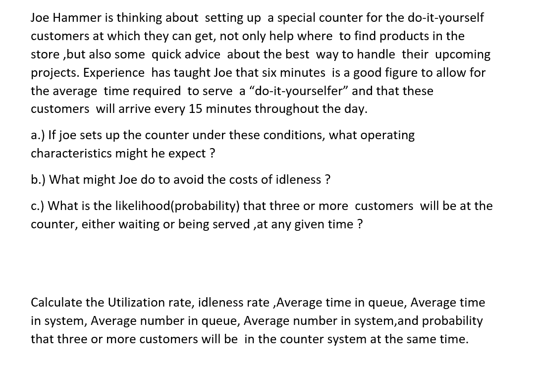 Joe Hammer is thinking about setting up a special