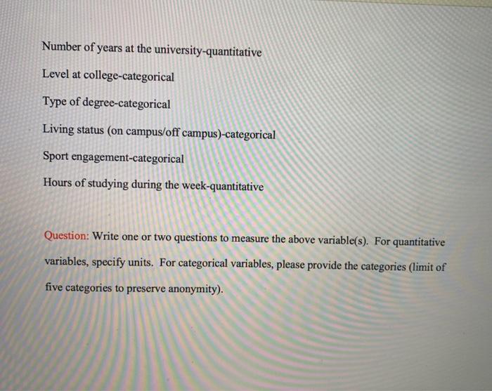 Number of years at the university-quantitative