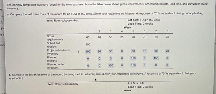 only need the answer to part b The partially