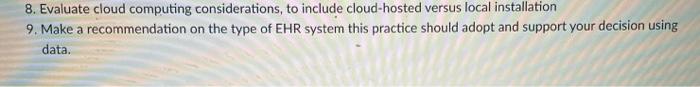 8. Evaluate cloud computing considerations, to