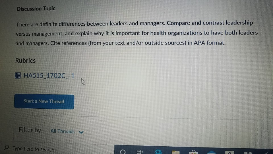 Discussion Topic There are definite differences