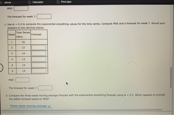 eBook Calculator Print Item Problem 15-05