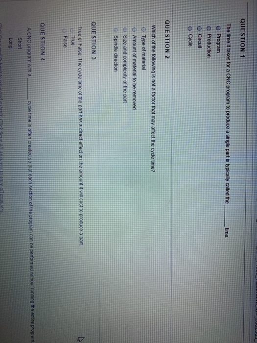 cnc lathe program chapter 5 QUESTION 1 The time