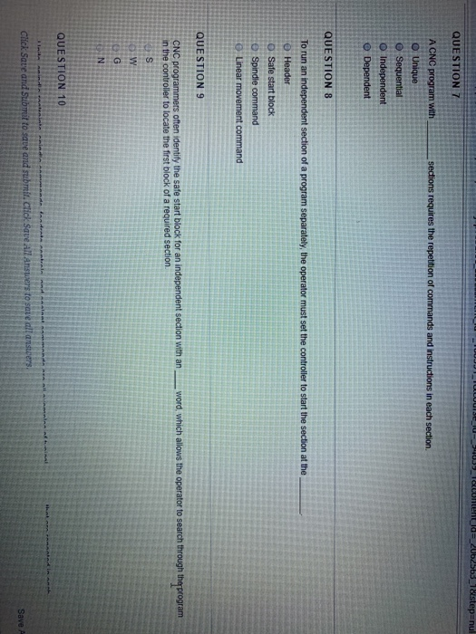 cnc lathe program chapter 5 QUESTION 1 The time