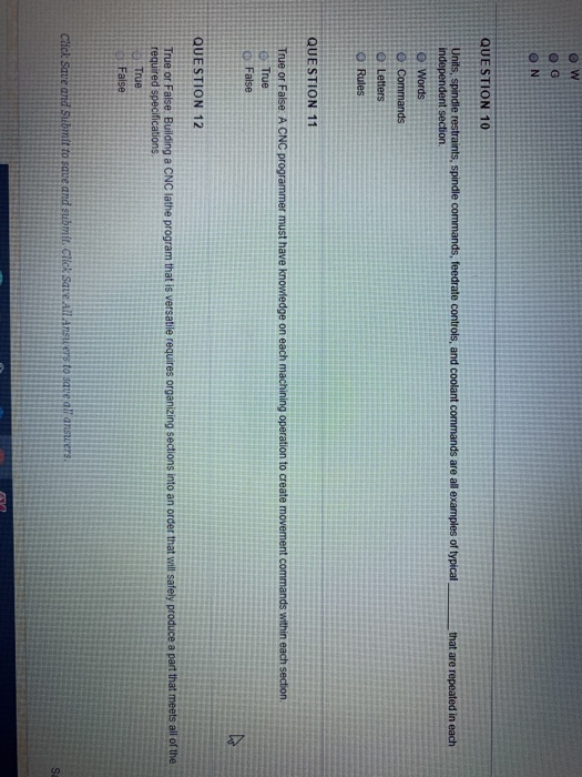 cnc lathe program chapter 5 QUESTION 1 The time