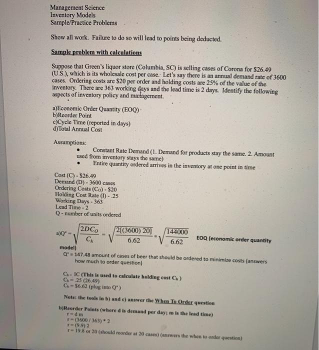 please help with these two practice problems!