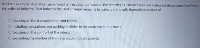 A classic example of what can go wrong if a firm