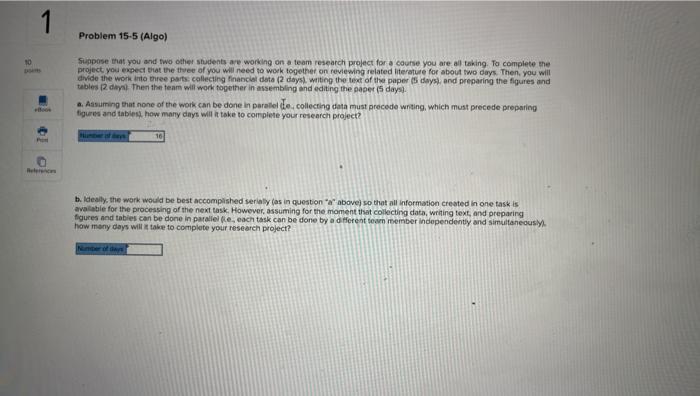 Ch. SS 1 1 Problem 15-5 Agol Sugom that you and