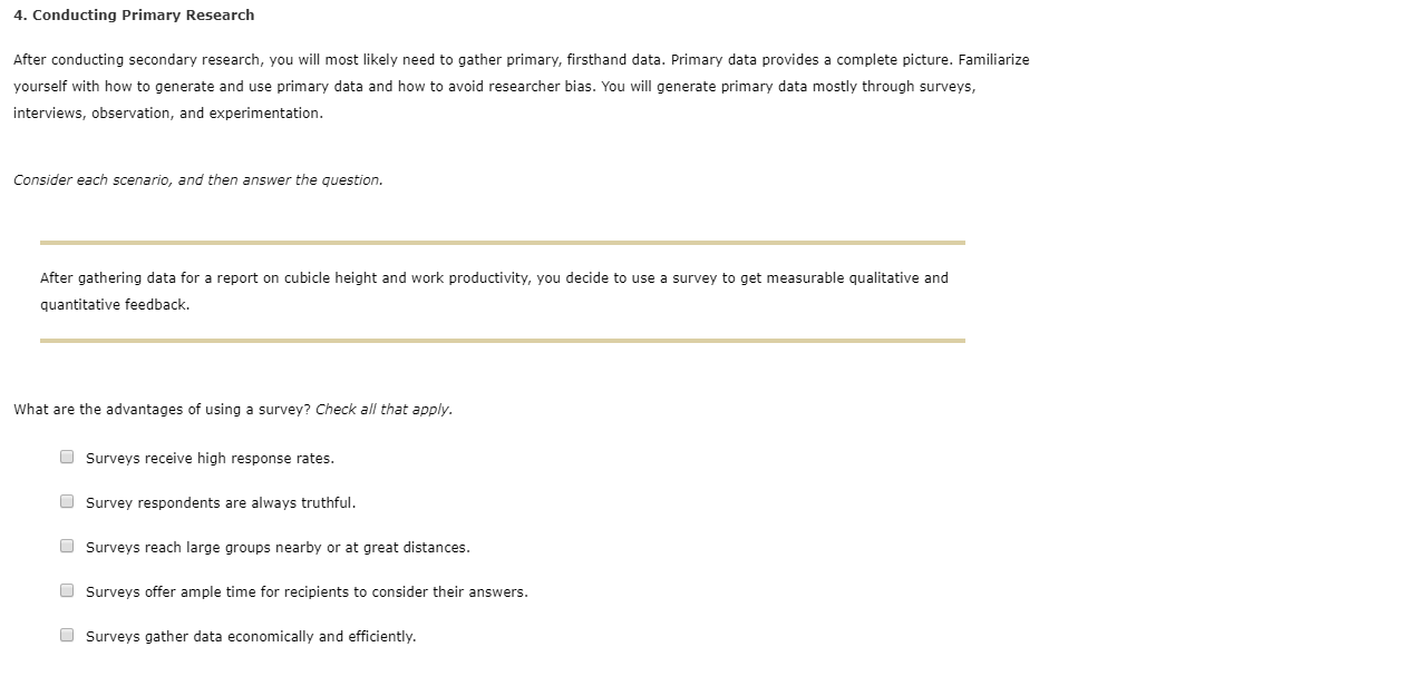 4. Conducting Primary Research After conducting