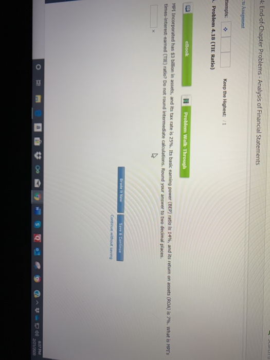 4: End-of-Chapter Problems - Analysis of