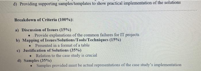 please answer part D providing supporting