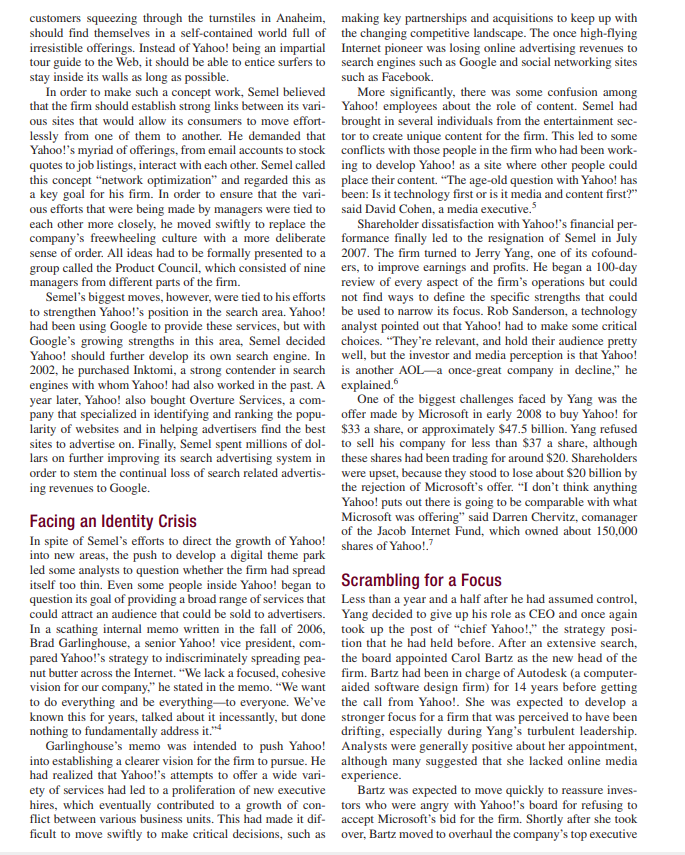 1. What was Yahoos original corporate-level