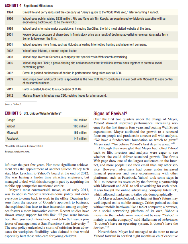 1. What was Yahoos original corporate-level