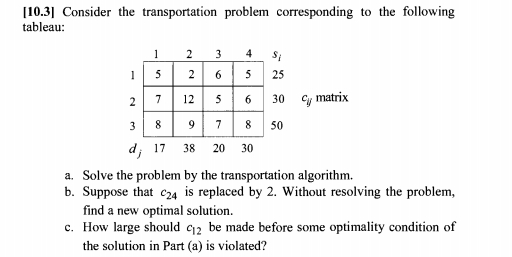 [10.3] Consider the transportation problem