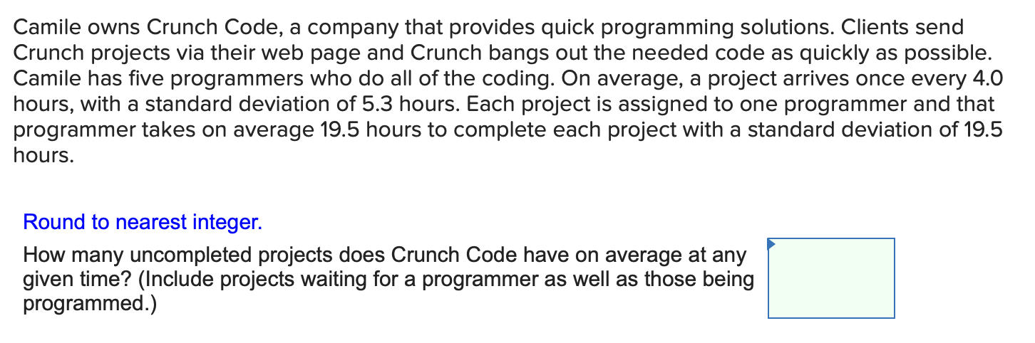 Camile owns Crunch Code, a company that provides