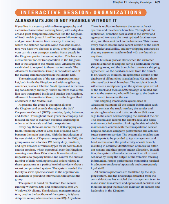 Chapter 11 Managing Knowledge 469 INTERACTIVE