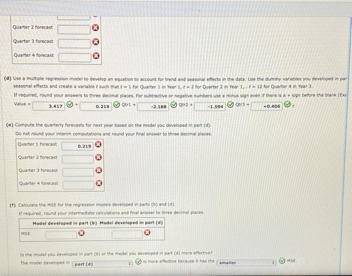 4. Consider the following time series data