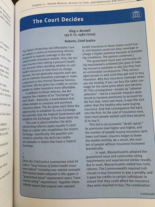 this is abour ACA act attached is the artical if