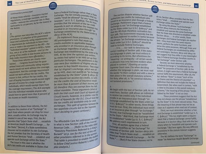 this is abour ACA act attached is the artical if