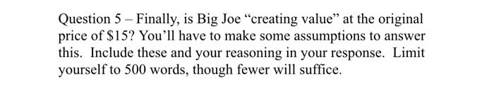 all informatuon is based on table and assumption